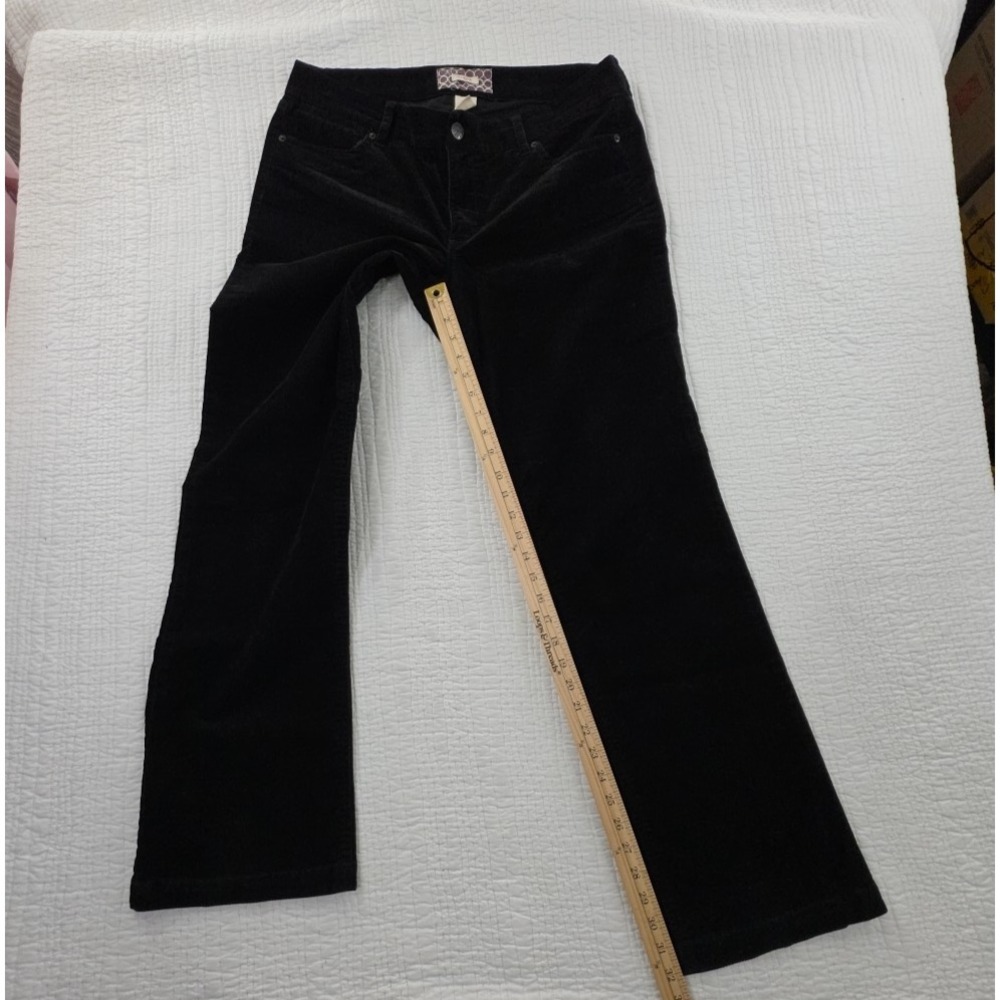 J. Crew Corduroy Pants Womens 12R (36x32) Black Bootcut Stretch Classic Preppy - Picture 14 of 16